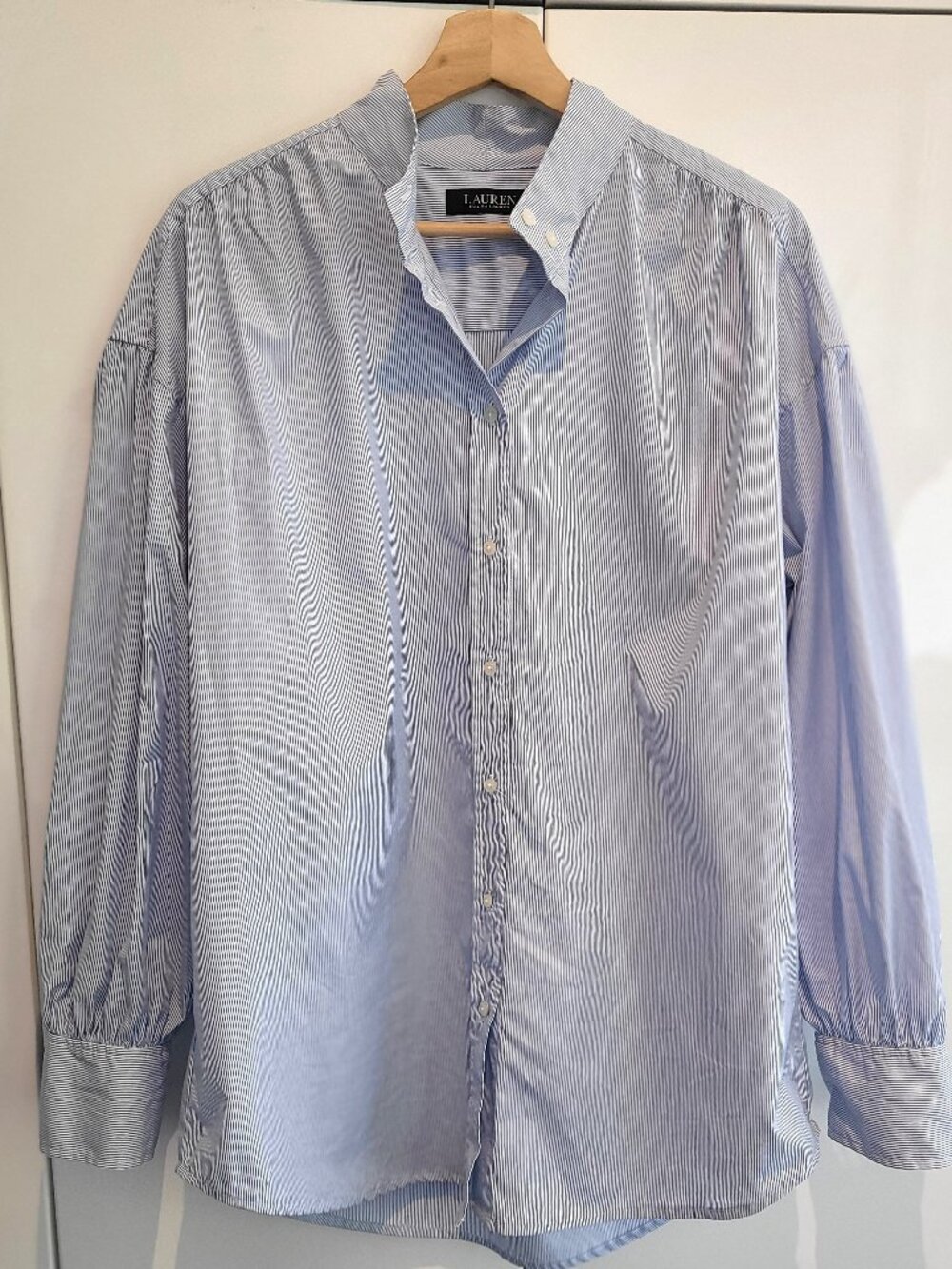 Lauren RL 100% Cotton Poplin Striped Shirt Size XL